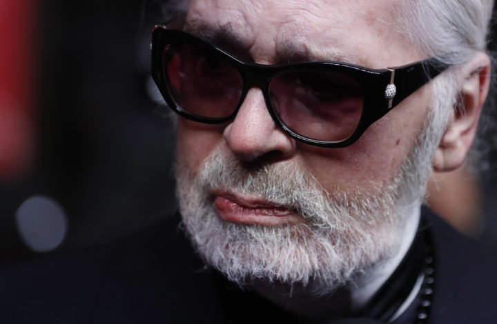 epa07380323 (FILE) - German fashion designer Karl Lagerfeld attends a ceremony to launch the Christmas illuminations of the avenue Champs-Elysees, in Paris, France, 22 November 2018 (reissued 19 February 2019). According to media reports, Lagerfeld has died on 19 February 2019. He was 85.  EPA/IAN LANGSDON *** Local Caption *** 54793258